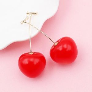 🍒Red Cherry Fruit Drop Earrings